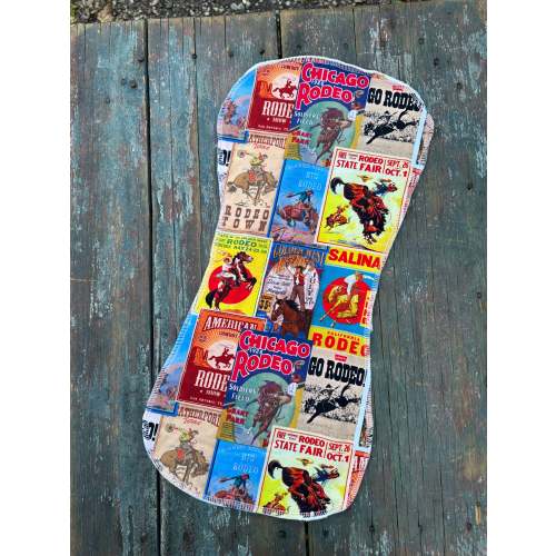 Rodeo baby burp cloth