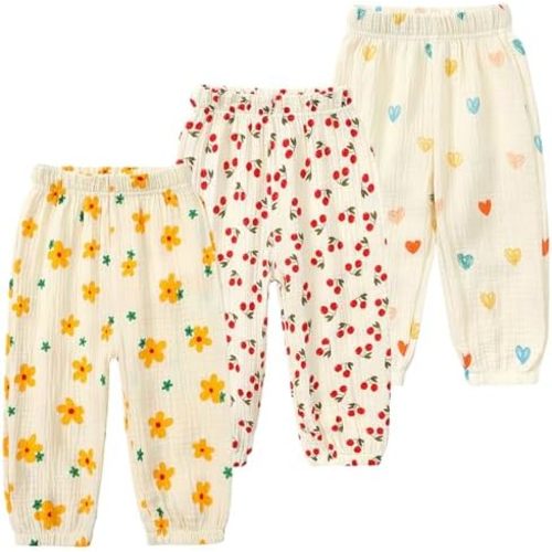 Kids Elastic Basic Harem Trousers Unisex Baby Boys Girls Casual Cotton Linen Loose Long Baggy Pants Toddler Clothes