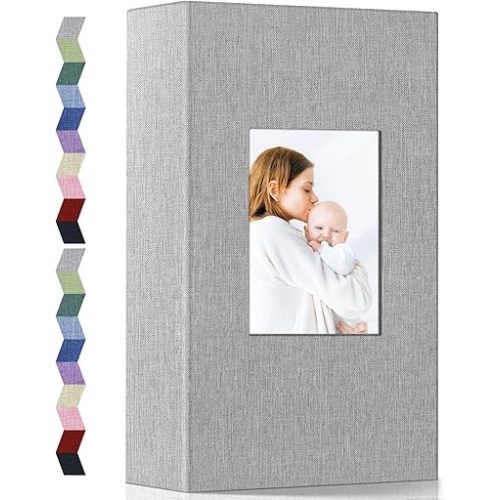 popotop Photo Album 4x6-300 Photos Linen Cover Photo Books with 300 Horizontal Pockets,Slip-in Picture Albums for Family Wedding Anniversary Baby Vacation Pictures