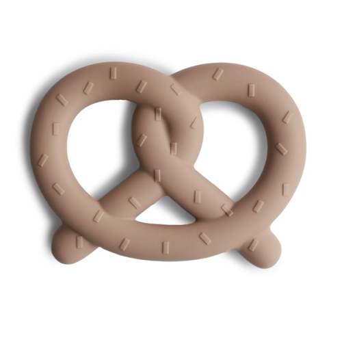 Mushie Baby Pretzel Silicone Teether (Natural)