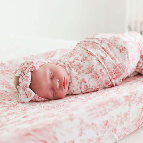 Floral White Changing Pad Cover | Antoinette
