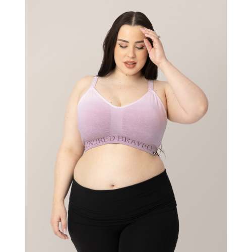 Sublime® Hands-Free Pumping & Nursing Sports Bra | Ombre Purple - Kindred Bravely