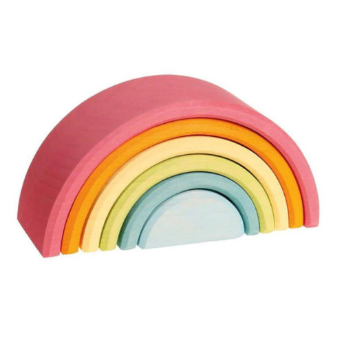 Pastel Wooden Rainbow Tunnel - 6 Pieces