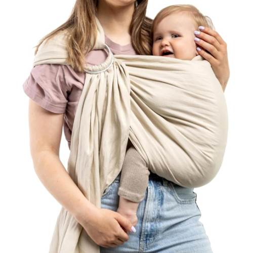Boba Linen Ring Sling | Linen Beige
