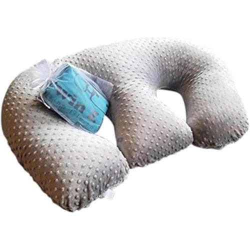 Twin Z The Pillow - 6 uses in 1 Twin Pillow ! Grey Plus Free Travel Bag!