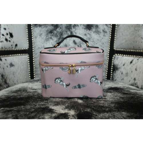 Mauve Vintage Broncs Vanity Case Luggage