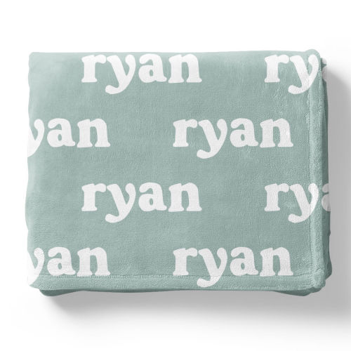 Caden Lane Personalized Color Blanket - Mist