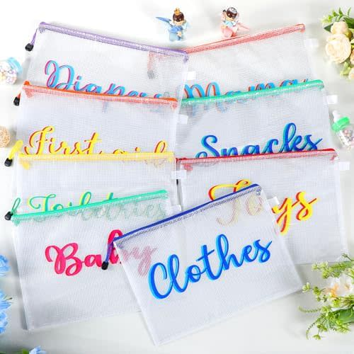 Aliceset 8 Pcs Hospital Bags for Labor and Delivery Diaper Bag Organizer Waterproof Reusable Diaper Bags Pregnancy Hospital Essentials Zipper Pouch for Mommy Baby Nursing Toiletry Storage