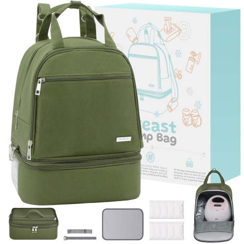 DERSTUEWE, Breast Pump Bag, Model Spectra Pump Backpack, Green