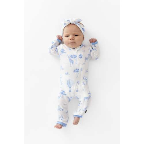 Zippered Romper in Toile Safari