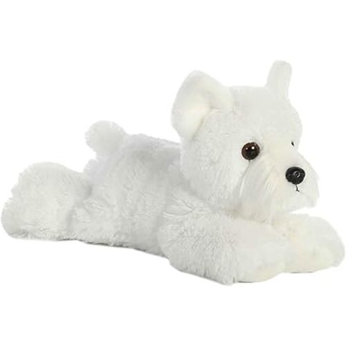 Aurora® Adorable Mini Flopsie™ Windsor Westie™ Stuffed Animal - Playful Ease - Timeless Companions - White 8 Inches