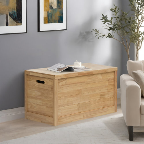 Latitude Run® Heavy-duty Solid Hardwood Blanket Chest Storage Trunk | Wayfair