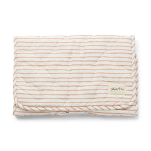 Striped On the Go Portable Changing Pad - Stripes Away Rose Pink