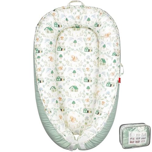 Baby Lounger - Breathable & Soft Baby Nest, Portable and Lightweight Tummy Time Lounger for Home and Travel, Ideal Newborn Babies Essentials Baby Shower Gifts