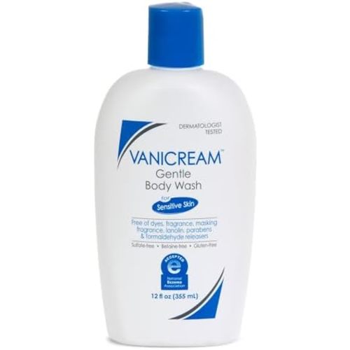 Vanicream Gentle Body Wash, Non-Drying, pH-Balanced Shower Gel, 12 Fl Oz