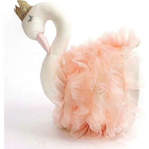 Mon Ami Princess Swan Stuffed Animal Head Wall Mount - 15", Elegant Children’s Bedroom Wall Mount, Home Decor, Kids Decor, Nursery Décor