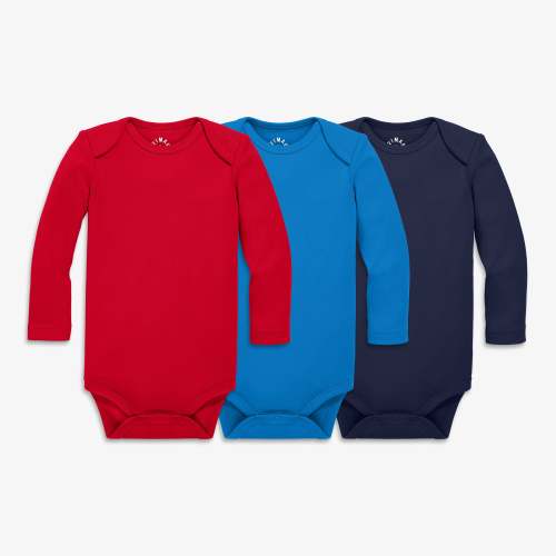 Organic long sleeve babysuit 3-pack | Primary.com