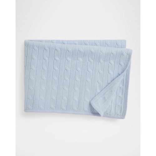 Boy's Cashmere Cable-Knit Baby Blanket