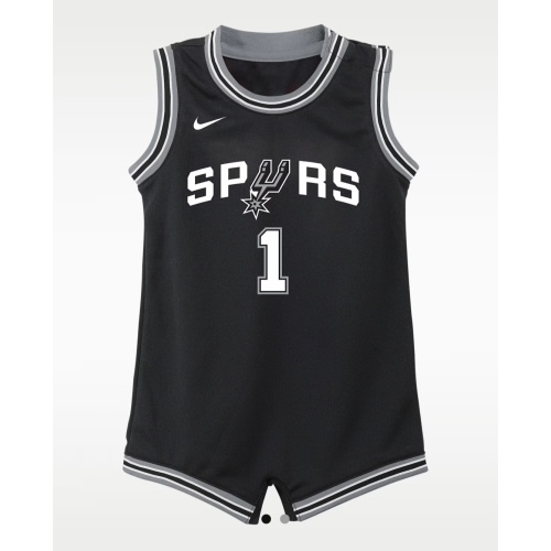 San Antonio Spurs Victor Wembanyama Icon Edition Baby Nike NBA Bodysuit. Nike.com