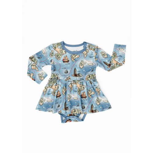 Neverland Map Baby Dress – Little Crowns & Capes