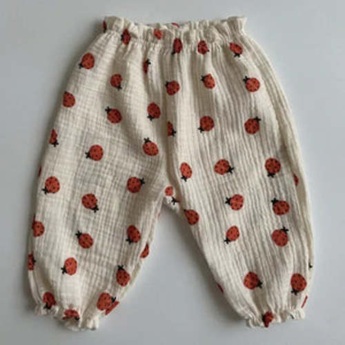 Ladybug Muslin Pants – Teeny Mini Me