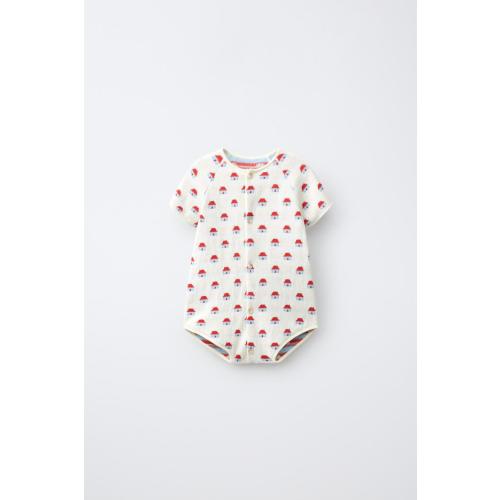 LITTLE HOUSES JACQUARD KNIT ROMPER - Ecru | ZARA United States