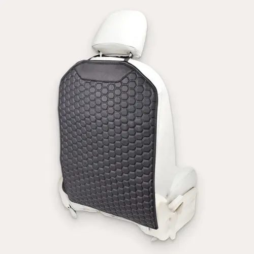 Car Seat Back Protector | Black “Hexy” by Owleys