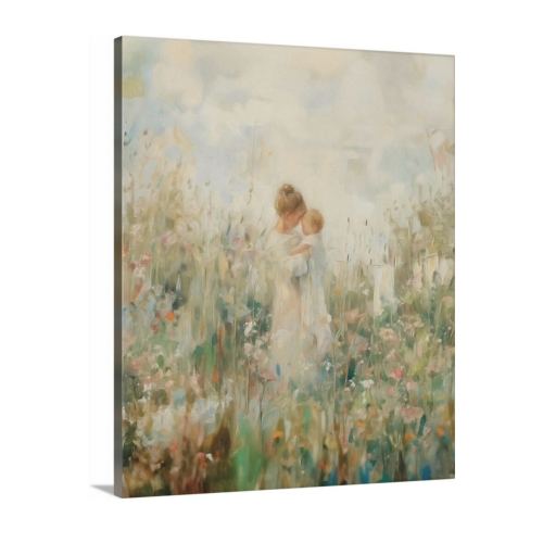 Mommy and Me, Dirty Blonde Hair- 16x20 Horizontal Canvas