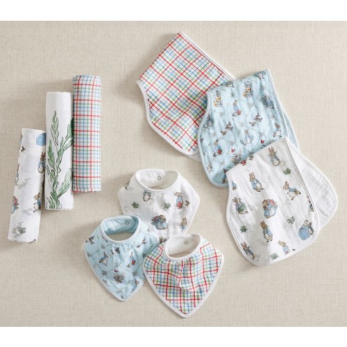 Peter Rabbit™ Organic Muslin Bib, Burp and Swaddle Set