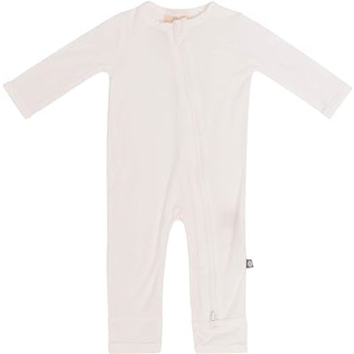 KYTE BABY Zippered Rompers, 97% Rayon made from Bamboo, 3% Spandex, - 3-6 Months - Cloud
