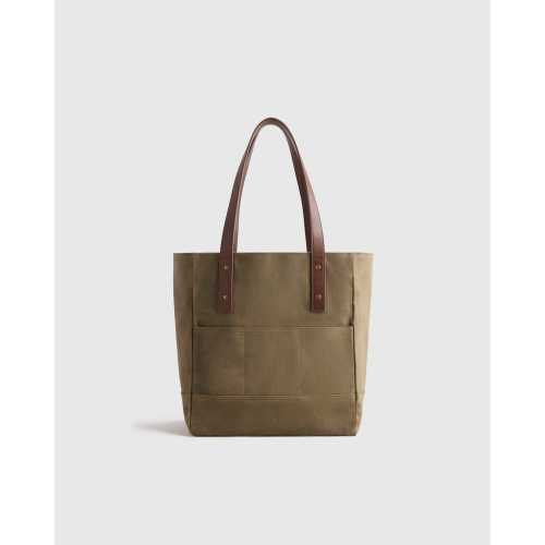 Waxed Canvas Utility Tote in Moss