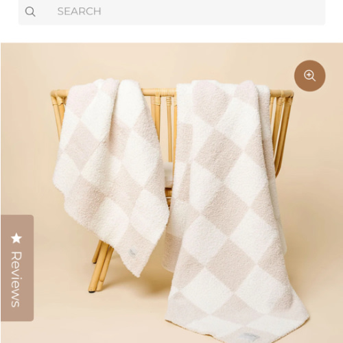 Chenille Blanket - Dune Check - Small & Large