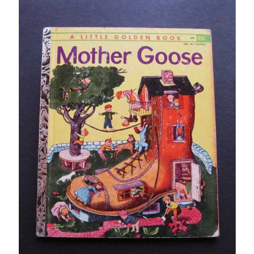 MOTHER GOOSE   vtg Little Golden Book 1942 hb "A" first ed Phyllis Fraser Miss Elliott   26 nursery rhymes  VG