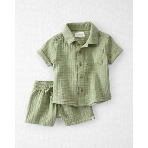 2-Piece Organic Cotton Gauze Set - 3M - Island Grass
