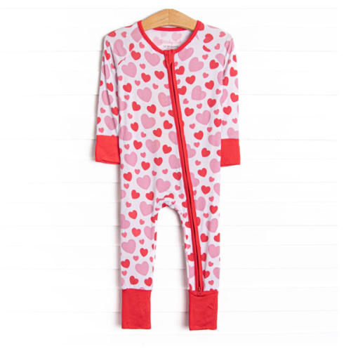 Bubbly Hearts Bamboo Zippy Pajama, Red – Stitchy Fish