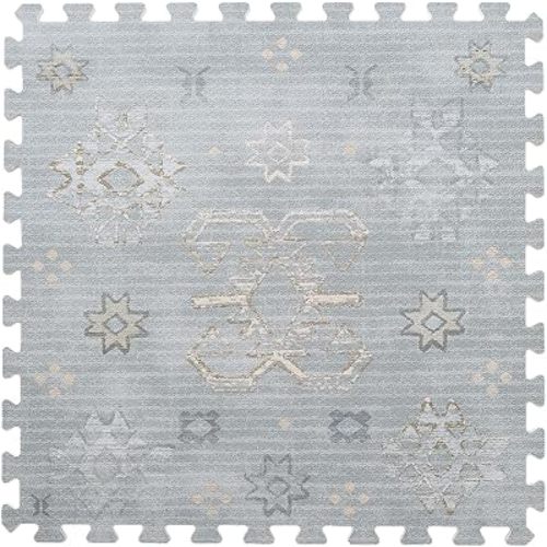 House of Noa Play Mat – 4x8 Oslo Dallas – Set of 8 Tiles – EVA Foam Play Mat for Floor, Soft Interlocking Mats for Hard Floors