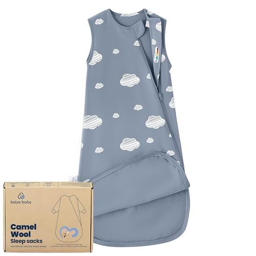 kaiya baby Unisex Sleeping Bag for Babies and Toddlers 0.5 Tog Sleep Sack 0-6 Months, Newborn Sleep Sack, Wearable Blanket Baby, One Piece Sleeveless, Gifts for Baby