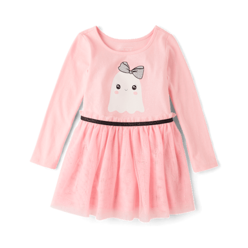 Baby And Toddler Girls Ghost Tutu Dress - Pink