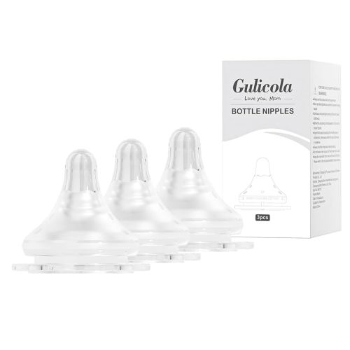 Natural Flow Baby Bottle Silicone Nipple Level 4, Fast Flow (LL), 9+ Months, 3 Counts (Pack of 1)