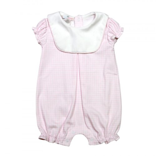 Baby Loren Pink Gingham Bib Bubble