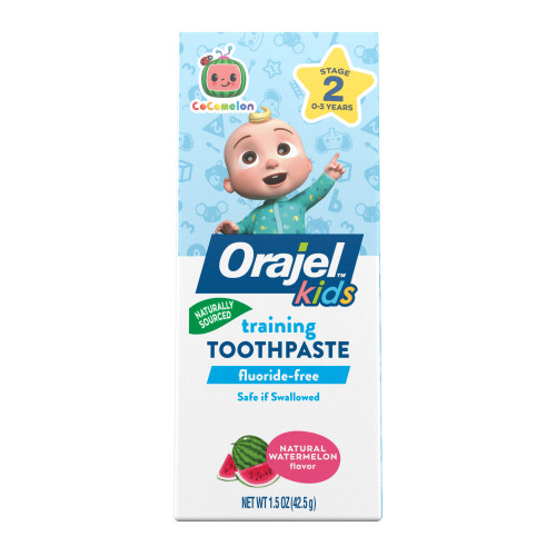 Orajel Kids CoComelon Training Toothpaste Fluoride-Free; #1 Pediatrician Recommended, 1.5oz Tube