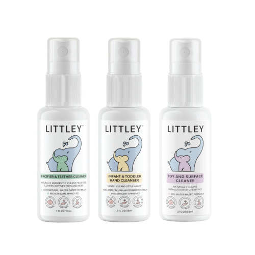 Littley Baby-Safe Cleaning Trio, Hand, Pacifier & Toy Cleaners Sample Pack