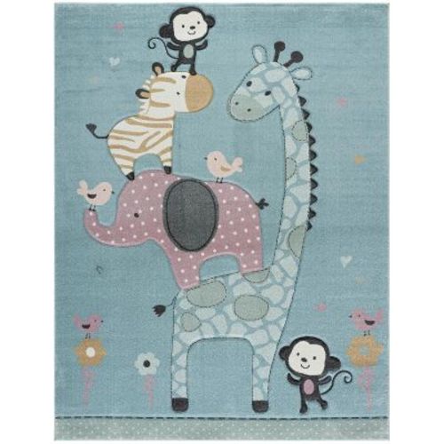 Carousel Kids CRK120 Power Loomed Indoor Area Rug - Blue - 9'x12' - Safavieh Kids