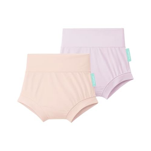 Baby Bloomers Bummies, Soft Bamboo Viscose High Waist Belly Shorts & Diaper Cover for Infant Toddler Girls Boys, 2-Pack