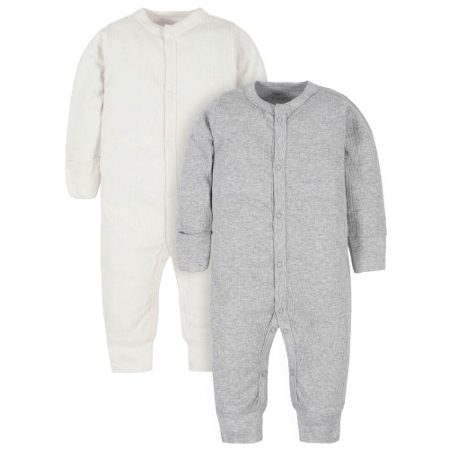 Modern Moments by Gerber® Baby Boy Ribbed Coveralls, 2-Pack