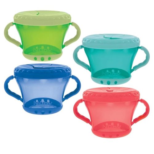 Nuby 2-Pack Snack Keepers, Colors May Vary