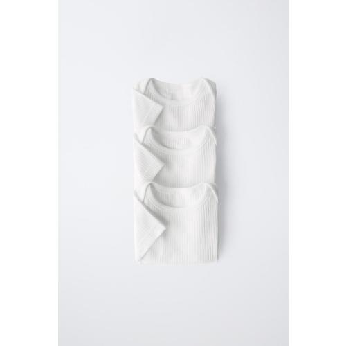 THREE-PACK OF SHORT SLEEVE BODYSUITS - White | ZARA United States