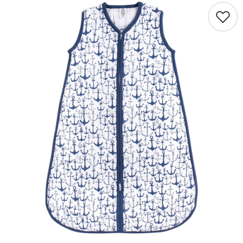Yoga Sprout Baby Boy Sleeveless Muslin Cotton Sleeping Bag, Sack, Blanket, Blue Anchor