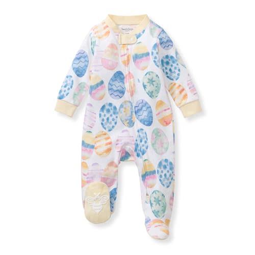Burt's Bees Baby Girls' Organic Cotton Sleep and Play Footed Pajamas