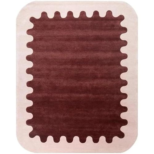 Unique Hand Tufted Handmade Nz Wool Area Rug for Living Room Guestroom Bedroom Kitchanroom Dining Room Bathroom Rugs etc... (5x7 ft)